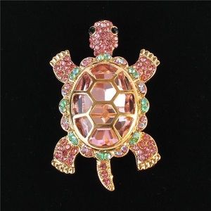 Crystal Turtle BROOCH